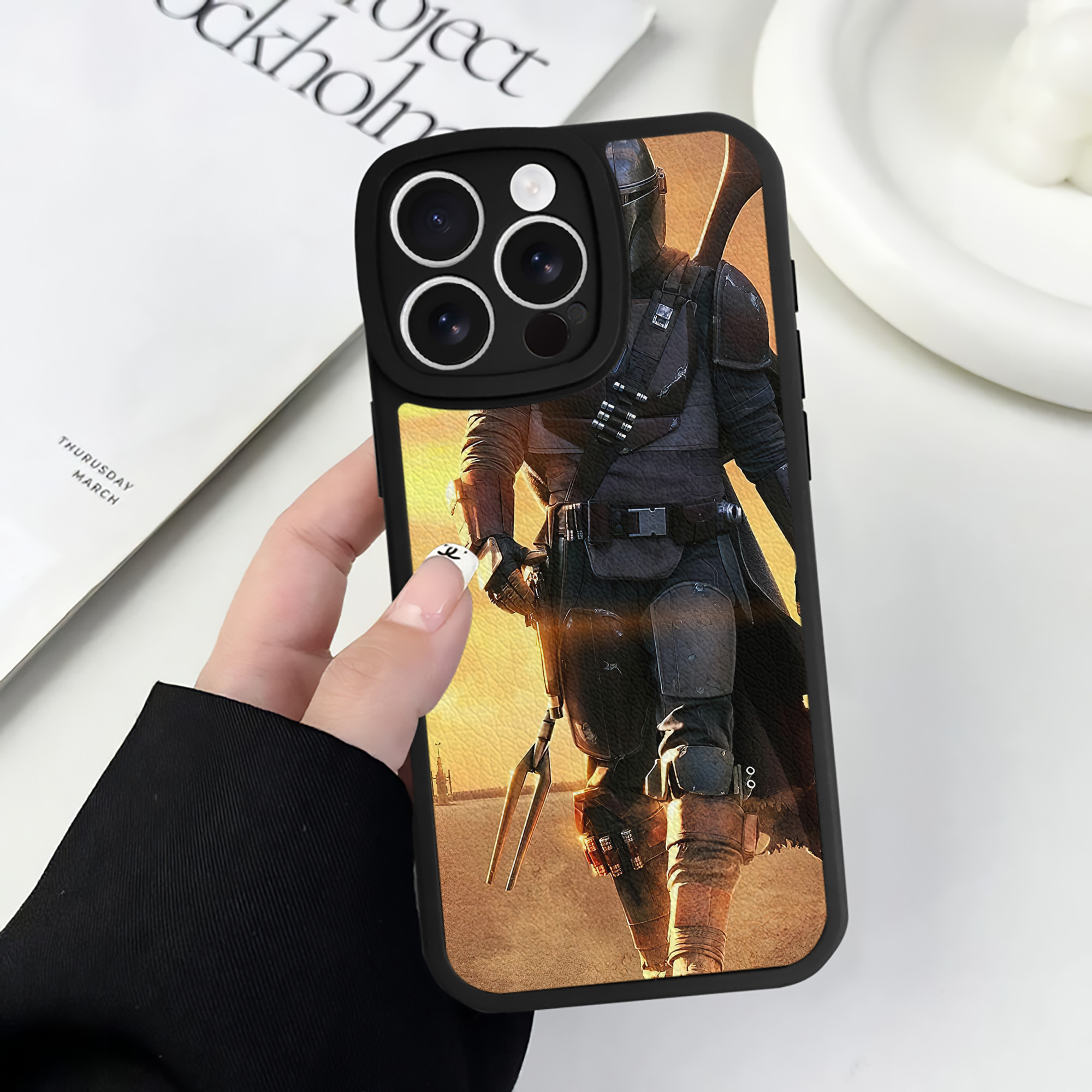 （画像用） スター・ウォーズ Star Wars 【iPhone 16シリーズ対応】シリコンスマホケース（レザー調） 材質：シリコン